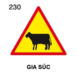 Biển báo nguy hiểm W.230 – Gia súc | Châu Gia Phát Biển báo nguy hiểm W.230 – Gia súc | Châu Gia Phát
