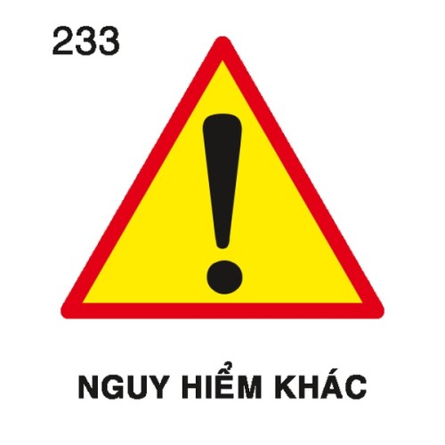 Biển báo nguy hiểm W.233 – Nguy hiểm khác | Châu Gia Phát