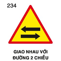 Biển báo nguy hiểm W.234 – Giao nhau với đường hai chiều | Châu Gia Phát Biển báo nguy hiểm W.234 – Giao nhau với đường hai chiều | Châu Gia Phát