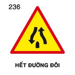 Biển báo nguy hiểm W.236 – Kết thúc đường đôi | Châu Gia Phát Biển báo nguy hiểm W.236 – Kết thúc đường đôi | Châu Gia Phát