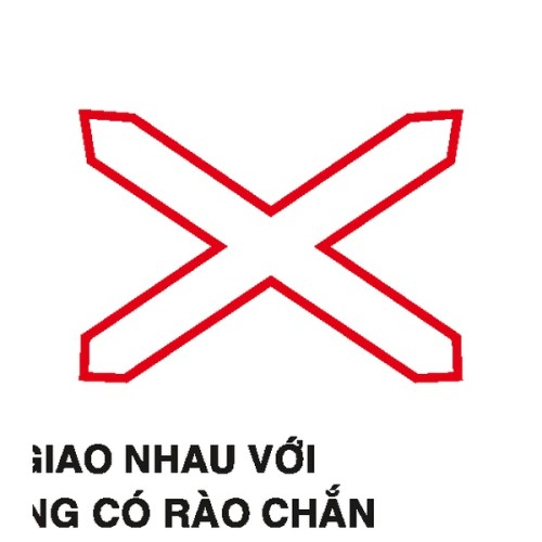 Biển báo nguy hiểm W.242 – Đường sắt giao không vuông góc | Châu Gia Phát