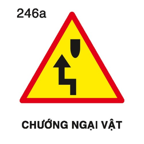 Biển báo nguy hiểm W.246a – Chướng ngại vật (vòng tránh hai bên) | Châu Gia Phát