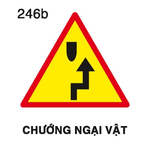 Biển báo nguy hiểm W.246b – Chướng ngại vật (vòng tránh sang trái) | Châu Gia Phát